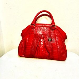 BRAHMIN LOUIS ROSE SATCHEL 🌹 Melbourne BAG. Tomato red color. Very beautiful.